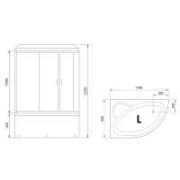 Душевой бокс Royal Bath ALP 140х95 RB140ALP-T-L с гидромассажем