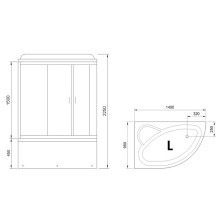 Душевой бокс Royal Bath ALP 140х95 RB140ALP-T-L с гидромассажем