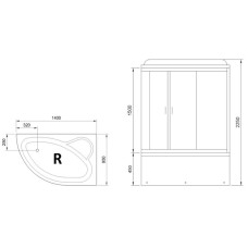 Душевой бокс Royal Bath ALP 140х95 RB140ALP-T-R с гидромассажем