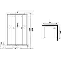 Душевая кабина Niagara Classic NG-1108-14 90х90 без гидромассажа