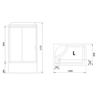 Душевая кабина Royal Bath BP 120х80 RB8120BP2-M-L с гидромассажем