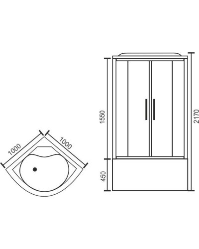 Душевая кабина Royal Bath NRW 100x100 RB100NRW-C-CH-P с паром с гидромассажем