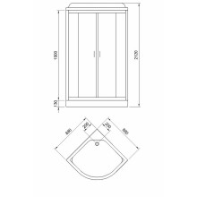 Душевая кабина Royal Bath 90х90 RB-EKO90HK-BT без гидромассажа