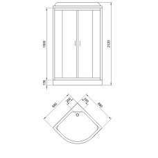 Душевая кабина Royal Bath 90х90 RB-EKO90HK-WT без гидромассажа