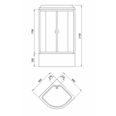 Душевая кабина Royal Bath 90х90 RB-EKO90CK-WM без гидромассажа