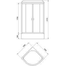 Душевая кабина Royal Bath 100х100 RB-EKO100CK-WM без гидромассажа