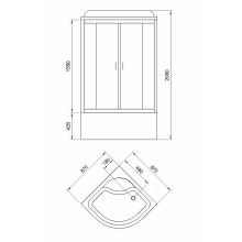 Душевая кабина Royal Bath 90х90 RB-ЕКО90ВК-WM без гидромассажа