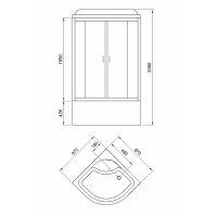 Душевая кабина Royal Bath 90х90 RB-ЕКО90ВК-ВТ без гидромассажа