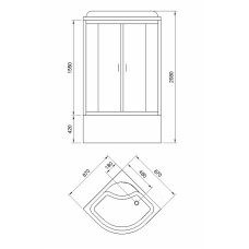 Душевая кабина Royal Bath 90х90 RB-ЕКО90ВК-ВТ без гидромассажа