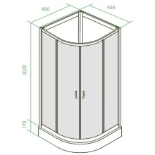 Душевая кабина 90х90х219 см IDDIS HA HA90WLP