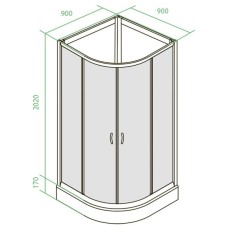 Душевая кабина 90х90х219 см IDDIS HA HA90WLP