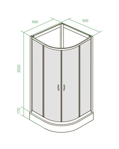 Душевая кабина 90х90х219 см IDDIS HA HA90WLP