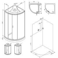 Душевая кабина AM.PM X-Joy 90х90 W88C-301-090WT64 без гидромассажа