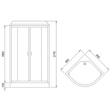Душевая кабина Royal Bath 90х90 RB90HK5-WT-CH без гидромассажа