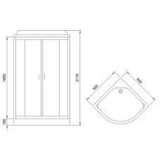 Душевая кабина Royal Bath 90х90 RB90HK5-WT-CH без гидромассажа