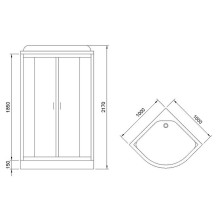 Душевая кабина Royal Bath 100x100 RB100HK4-MT без гидромассажа