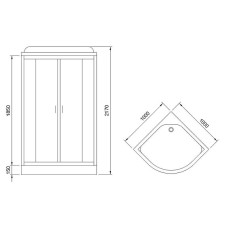 Душевая кабина Royal Bath 100x100 RB100HK4-MT без гидромассажа