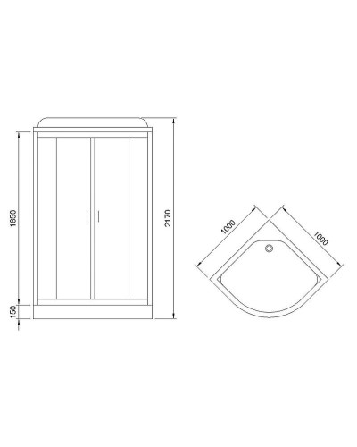 Душевая кабина Royal Bath 100x100 RB100HK4-MT без гидромассажа