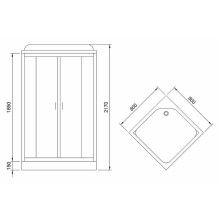 Душевая кабина Royal Bath 80x80 RB80HP4-MT без гидромассажа