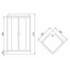Душевая кабина Royal Bath 80x80 RB80HP4-MT без гидромассажа
