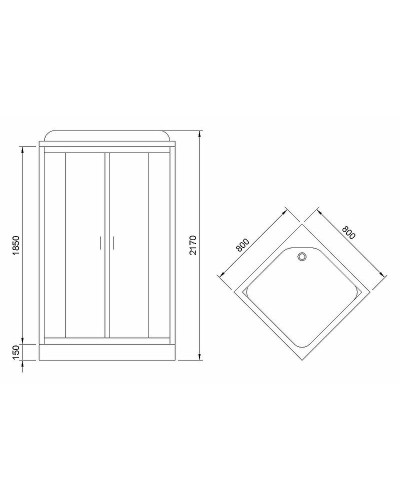 Душевая кабина Royal Bath 80x80 RB80HP4-MT без гидромассажа