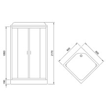 Душевая кабина Royal Bath 90x90 RB90HP4-MT без гидромассажа