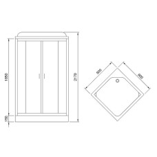 Душевая кабина Royal Bath 90x90 RB90HP4-MT без гидромассажа