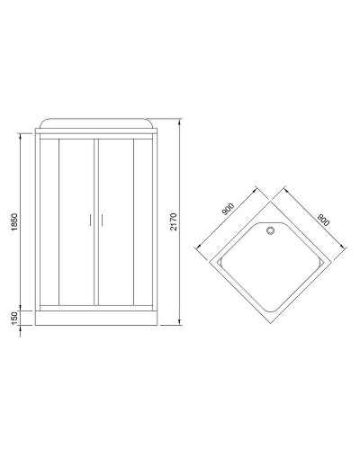 Душевая кабина Royal Bath 90x90 RB90HP4-MT без гидромассажа