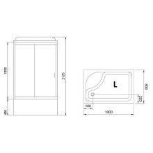 Душевая кабина Royal Bath 100x80 RB8100BP5-WT-L без гидромассажа