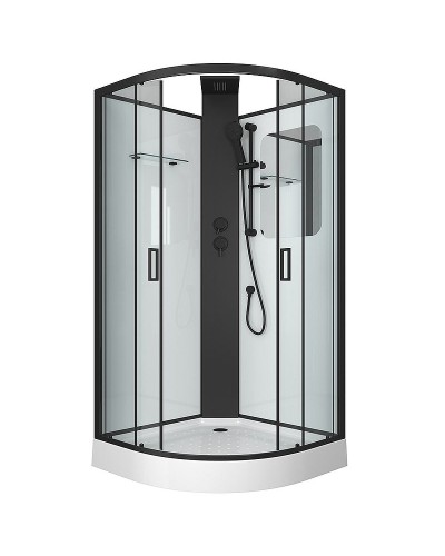 Душевая кабина Grossman GR250 100x100 Черная без гидромассажа