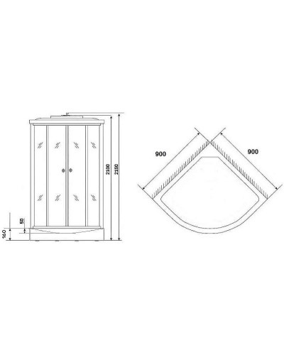 Душевая кабина Niagara Eco 90х90 NG-5301-14 без гидромассажа