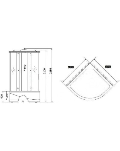 Душевая кабина Niagara Eco 90х90 NG-8308-14 без гидромассажа