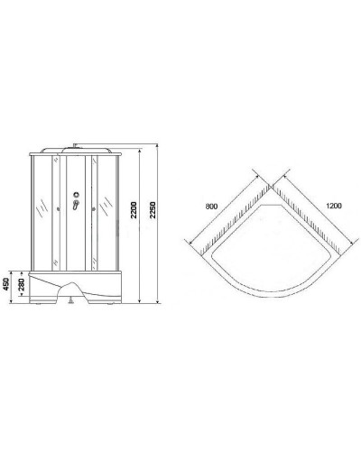 Душевая кабина Niagara Classic 120х80 NG-3320-14L с гидромассажем