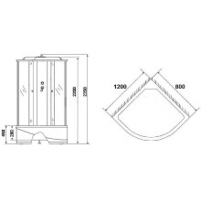 Душевая кабина Niagara Classic 120х80 NG-3320-14R с гидромассажем