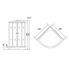 Душевая кабина Niagara Classic 100x100 NG-3516-14 с гидромассажем