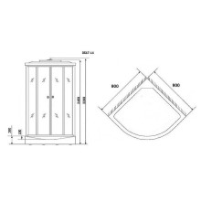 Душевая кабина Niagara Classic 90x90 NG-3517-14 с гидромассажем