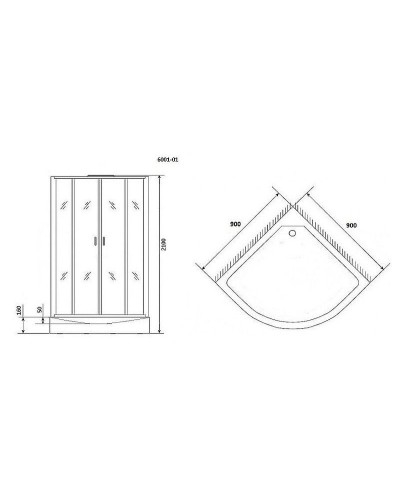 Душевая кабина Niagara Premium 90x90 NG-6001-01 без гидромассажа