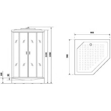 Душевая кабина Niagara Premium 90x90 NG-6001-01D без гидромассажа