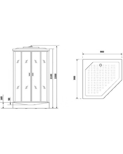 Душевая кабина Niagara Premium 90x90 NG-6001-01D без гидромассажа