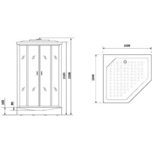 Душевая кабина Niagara Premium 100x100 NG-6002-01D без гидромассажа