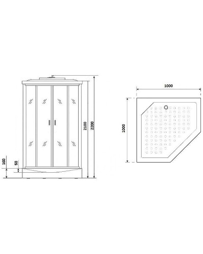 Душевая кабина Niagara Premium 100x100 NG-6002-01D без гидромассажа