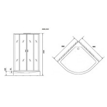 Душевая кабина Niagara Premium 90x90 NG-6001-01G с гидромассажем
