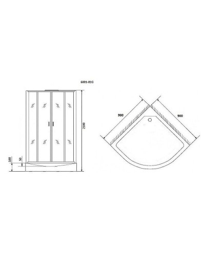 Душевая кабина Niagara Premium 90x90 NG-6001-01G с гидромассажем