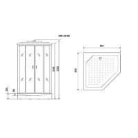 Душевая кабина Niagara Premium 90x90 NG-6001-01GD с гидромассажем