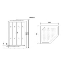 Душевая кабина Niagara Premium 100x100 NG-6002-01GD с гидромассажем