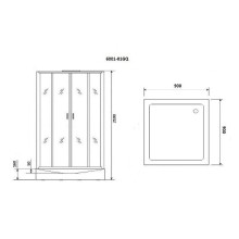 Душевая кабина Niagara Premium 90x90 NG-6001-01GQ с гидромассажем