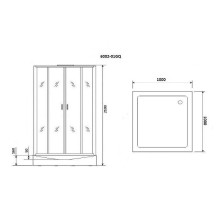 Душевая кабина Niagara Premium 100x100 NG-6002-01GQ с гидромассажем
