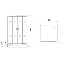 Душевая кабина Niagara Premium 90x90 NG-6001-01Q без гидромассажа