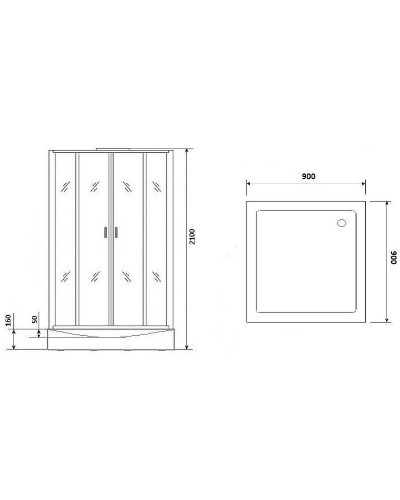 Душевая кабина Niagara Premium 90x90 NG-6001-01Q без гидромассажа
