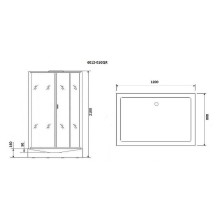 Душевая кабина Niagara Premium 120x80 NG-6012-01GQR с гидромассажем